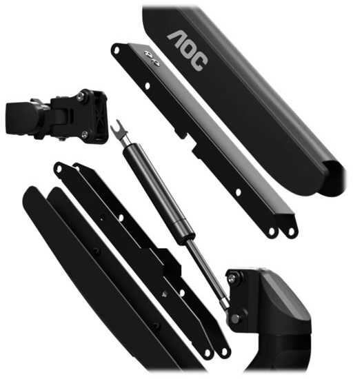 Laikiklis AOC AS110D0 Monitorius Mount, Juodas