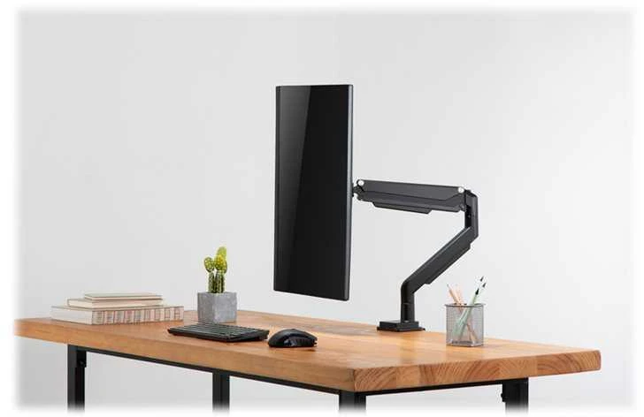 „Assmann Electronic DIGITUS DA-90394“ vienos dujinės spyruoklės monitoriaus spaustuko laikiklis 17–32 colių maks. 9kg. juodas