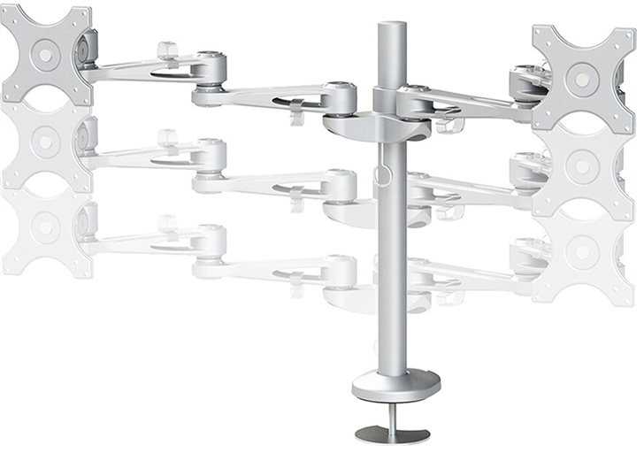 Laikiklis Neomounts NEWSTAR PLOKŠČIO EKRANO STALO MOUNTIKAS (GROMMET) 10-27" Sidabrinis