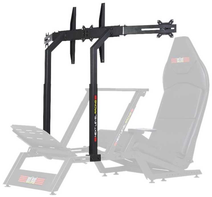 Laikiklis „Next Level Racing F-GT Monitorius“ stovas | Tvirtinimo komponentai | Aukštis, pakreipimas | 27–65 " | Maksimalus svoris (talpa) 60 kg