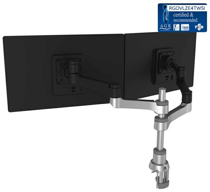 Laikiklis R-GO Tools 2 monitorių iki 26 "Zepher 4 C2 (RGOVLZE4TWSI)