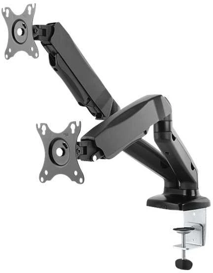 Laikiklis ICY BOX IB-MS304-T, Monitorius stovas su staliniu pagrindu, dviem ekranams, dydis iki 27'' | Raidsonic