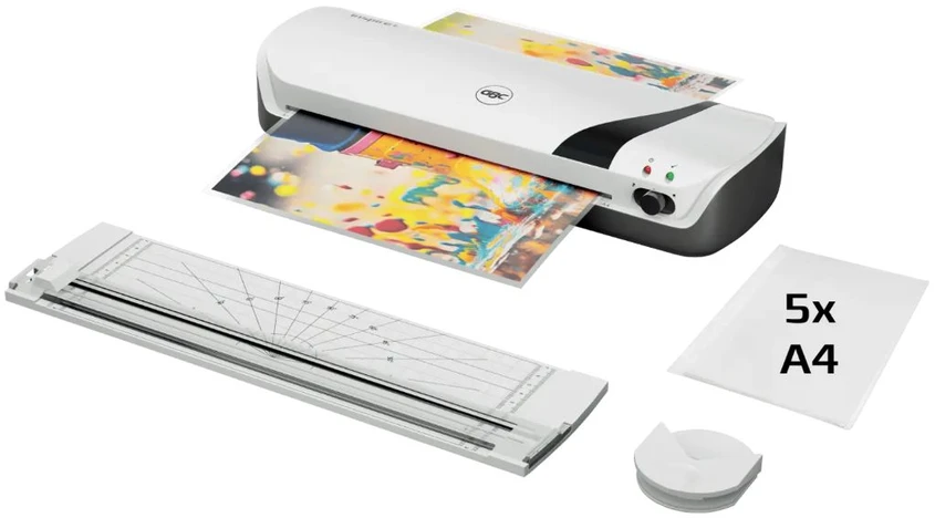 Laminavimo aparato ir pjaustyklės rinkinys 4in1 GBC Inspire+, A4, 125 mik, baltas