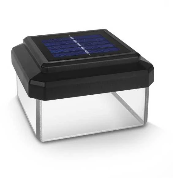 „GreenBlue“ saulės energija varomas LED stulpinis šviestuvas, 100 x 100 mm, voko formos stogelis, 3200 K, GB128 WW