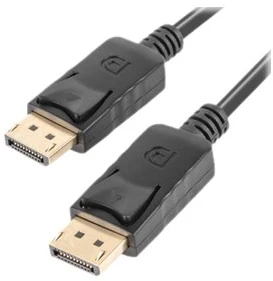LANBERG CA-DPDP-10CC-0010-BK cable Ekranas Port M/M 1m 4K juodas