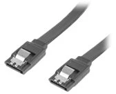 LANBERG CA-SASA-14CU-0070-BK laidas SATA DATA II 6GB/S F/F 70cm METAL CLIPS Juodas