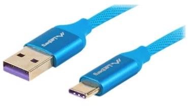 LANBERG CA-USBO-22CU-0018-BL laidas Premium Quck Charge 3.0 USB-C M A M 1,8m Mėlyna