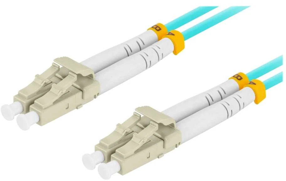 LANBERG fiber optic patchcord MM LC/UPC-LC/UPC duplex 3m LSZH om3 50/125 3.0mm aqua