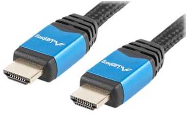 LANBERG CA-HDMI-20CU-0010-BL kabelis HDMI M/M V2.0 1M Juodas Premium