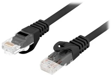 LANBERG Patchcord cat.6 UTP LSZH CU 3m juodas Fluke praėjo