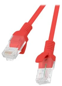 LANBERG patchcord cat.6 0,5m FTP raudona