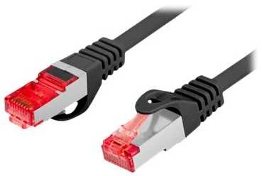 LANBERG Patchcord cat.6 FTP LSZH CU 0.25m juodas Fluke praėjo