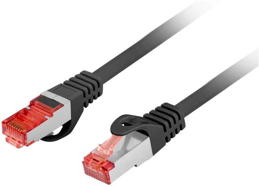 LANBERG Patchcord cat.6 FTP LSZH CU 0.5m juodas Fluke passed
