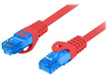 LANBERG patchcord kat.6A FTP LSZH CCA 15m raudona