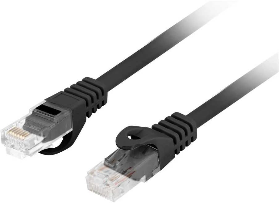 LANBERG Patchcord kat.6 UTP LSZH CU 2m juodas Fluke praėjo