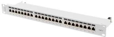 LANBERG patch panel 24 port 1U cat.7 FTP pilkas
