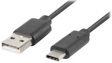 LANBERG CA-USBO-20CU-0018-BK laidas USB-C M A M 2.0 QC 3.0 1.8m Juodas