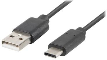 LANBERG CA-USBO-20CU-0010-BK laidas USB-C M A M 2.0 QC 3.0 1m Juodas