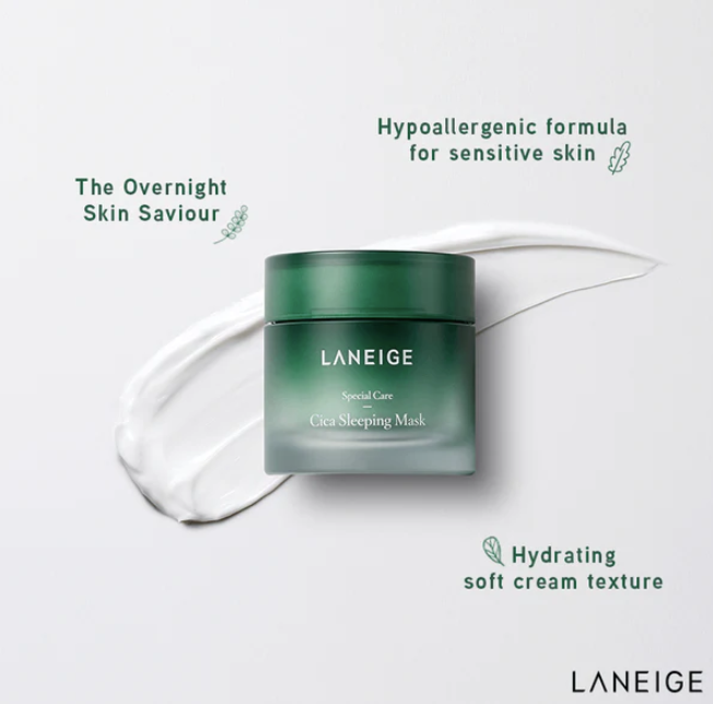 Laneige Care Cica Sleeping Mask naktinė veido kaukė, 60 ml