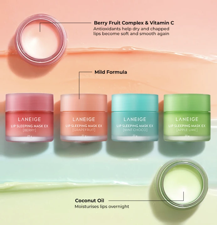 Laneige Mėtų šokolado lūpų naktinė kaukė (lūpų miego kaukė EX) 20 g