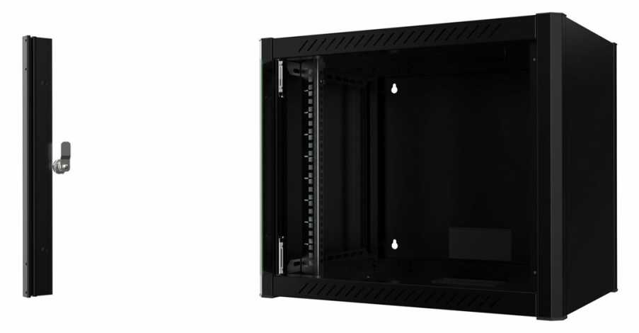 Serverio korpusas Lanview Lanview RWM09U45BL Rack 9U sieninė spintelė, juoda