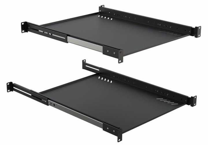 Lanview LVR1U-SLIDE-800MM-BL, lentyna, plienas, juoda, 2,8kg