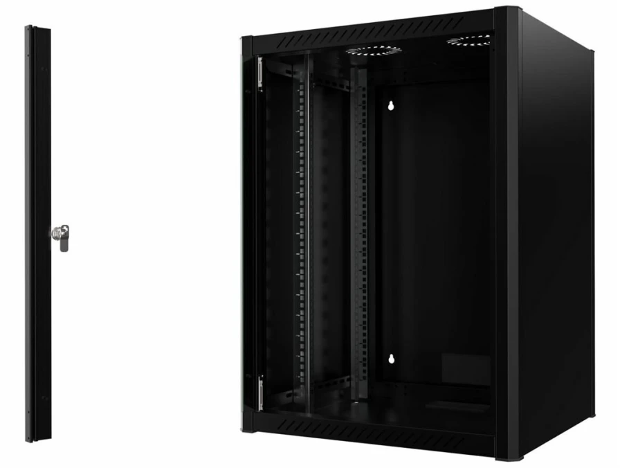 Lanview RWM16U56BL serverio korpusas 16U Rack Spinda Hanging Juodas