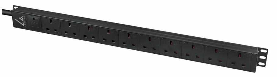 Lanview LVR-3MUK-SPD-UK10 JK Rackmount maitinimo blokas 10 lizdų 3m Juodas