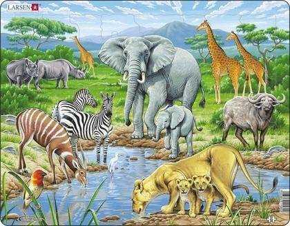 Larsen_Puzzles Larseno Afrikos savanos Maxi dėlionė