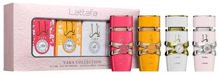 Lattafa Yara Collection Giftset arabiškų kvepalų rinkinys, 4 x 5 ml