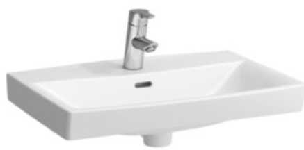 Laufen Pro Nordic praustuvas 60x42cm su maišytuvo anga, baltas