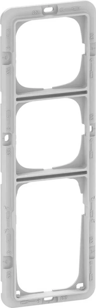 LAURITZ KNUDSEN Techninis tvirtinimo rėmelis FUGA SOFT, CHOICE ir PURE dizaino rėmeliams, 3,5 modulio