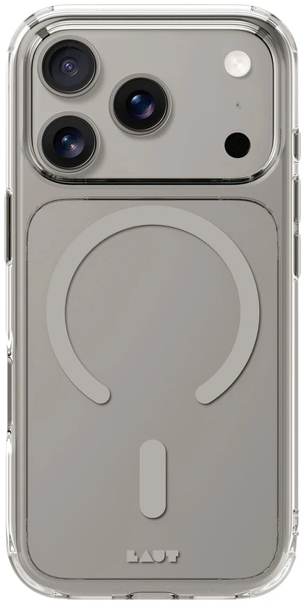 Dėklas Laut Crystal Fluro iPhone 17 Pro Max, skaidrus pilkas