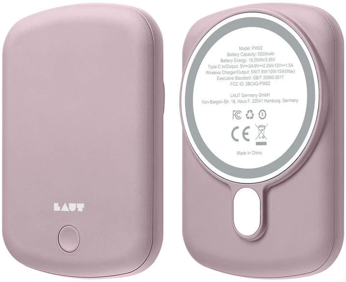 Laut MagSafe Powerbank Handy 5.000mAh, Rožinė