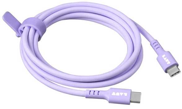 Kabelis USB Laut LINK USB-C to USB-C 1.5m 60 Watt violetinė