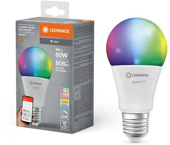 Ledvance 9W išmani lemputė SMART+ WIFI, E27, RGBW, dimeriuojama