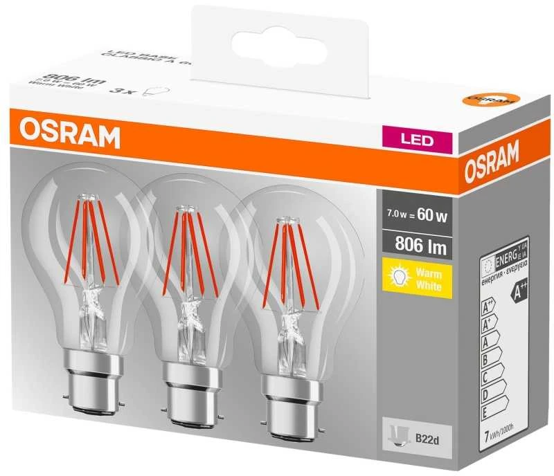 Osram Ledvance LED BASE CL A FIL 60 non-dim 7W/827 E27