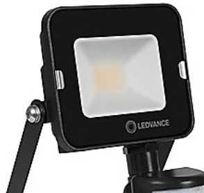 Ledvance 10W prožektorius COMPACT, juodas, 3000K, su sensoriumi
