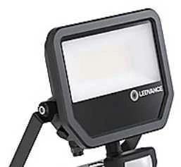 Osram 27-41W LED prožektorius FL 50 GEN4, juodas, 3000K, IP65, su judesio davikliu