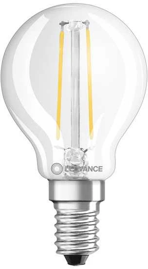 Ledvance 2,5W LED lemputė CLASSIC P, E14, skaidri, 2700K