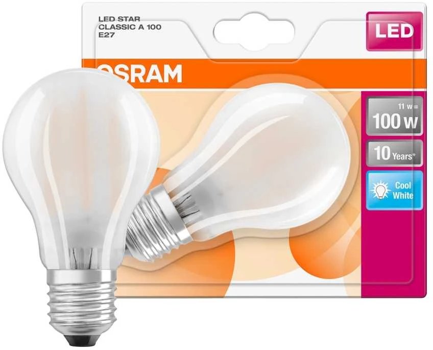 LED lemputė OSRAM, A60, E27, 10 W, 1521 lm, 4000 K