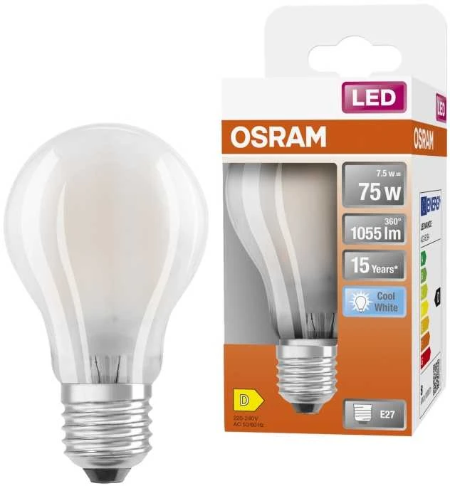 LED lemputė OSRAM, A60, E27, 7,5 W, 1055 lm, 4000 K