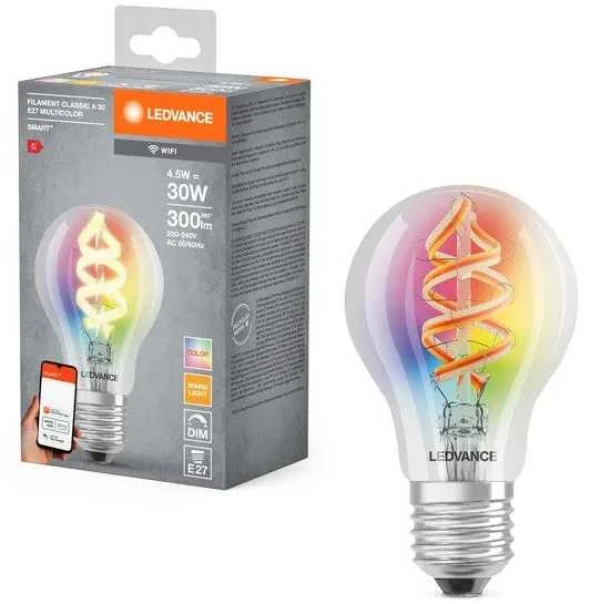 Ledvance 4,5W LED lemputė SMART WiFi, E27, RGBW, dimeriuojama