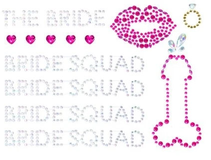 Leg Avenue Europe Leg Avenue Bride Squad Bodyjewels lipdukas