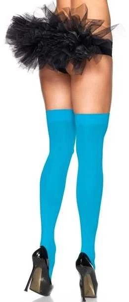 Leg Avenue Europe Neoninės mėlynos kojinės