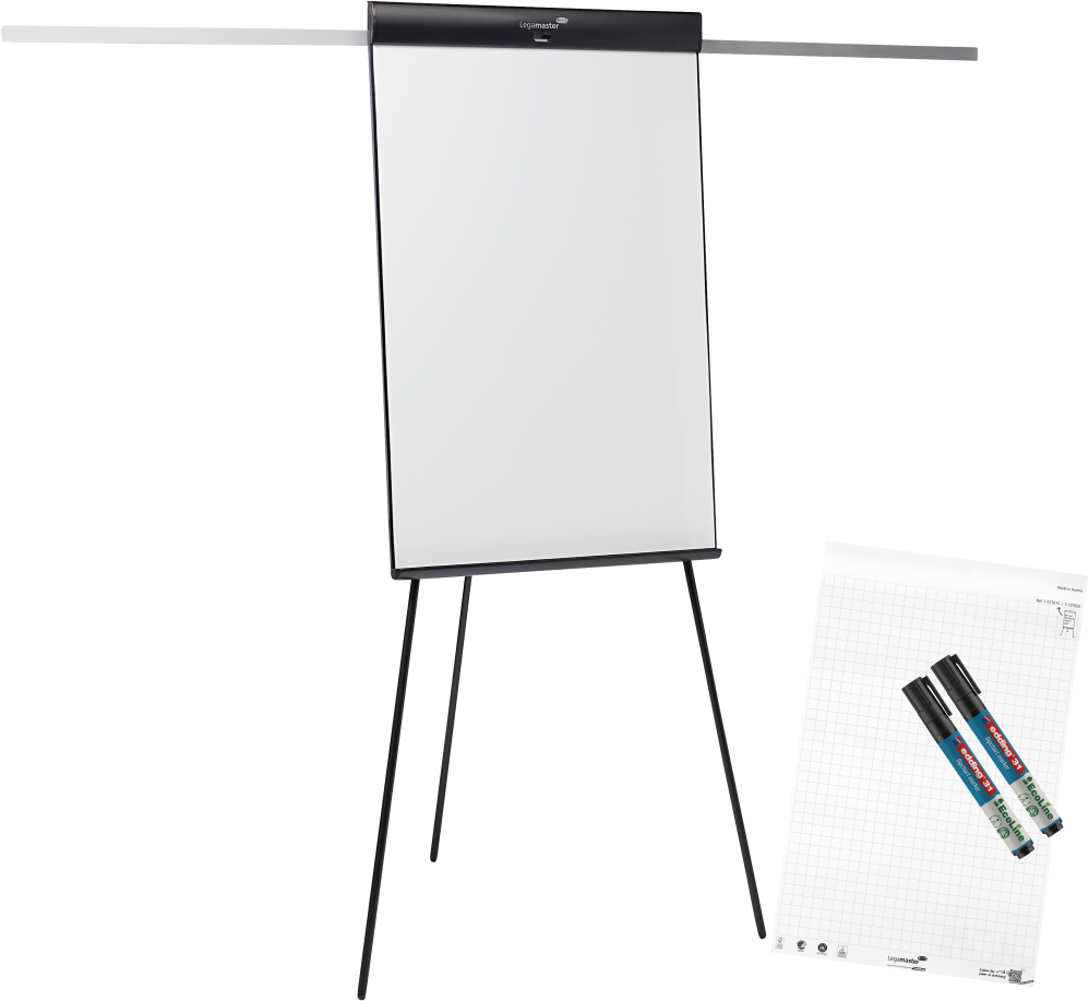 Legamaster SKETCH PRO mobili magnetinė apverčiamoji lenta – 3 kojelės – sulankstoma
