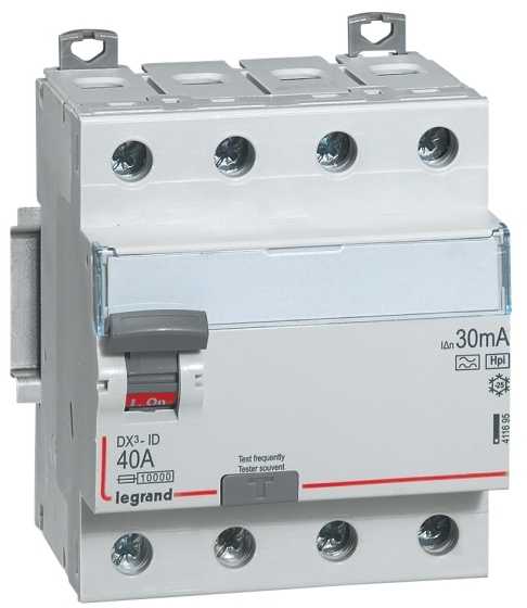 Legrand 411695 P 304 4P 40A 0,03A Diferencialinis grandinės pertraukiklis F tipas (HPI) DX3 SERIJA 411695
