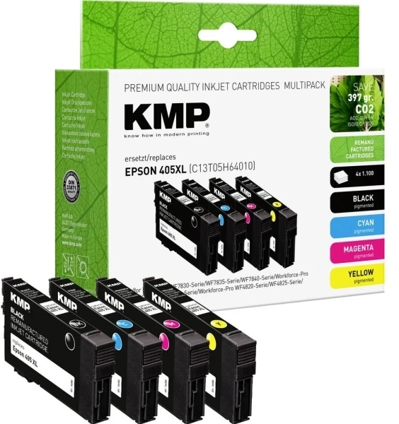 Legrand KMP Printtechnik AG KMP kasetė Epson 405XL (C13T05H64010) juoda, c, m, y, atnaujinta