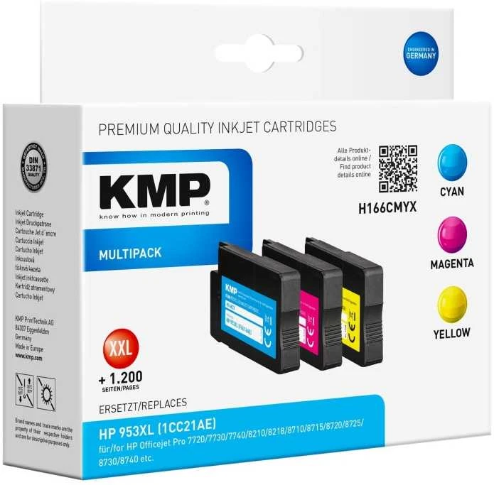 Legrand KMP KMP 1748,4050 rašalo kasetė, pakeičiama, didelės talpos (XL), žydra, rausvai raudona, geltona