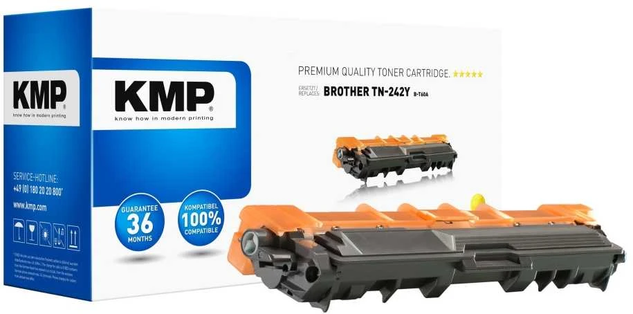 Legrand KMP Printtechnik AG KMP toneris Brother TN-242Y/TN242Y geltona 1400 S. B-T60A restauruota